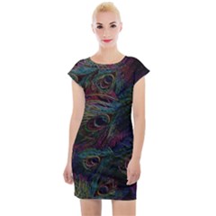 Star Galaxy Chrismas Xmas Ugly Cap Sleeve Bodycon Dress by Cendanart