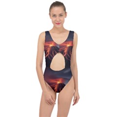 Volcanic Eruption Center Cut Out Swimsuit by Proyonanggan