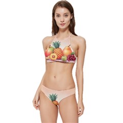 Fruit Pattern Apple Abstract Food Banded Triangle Bikini Set