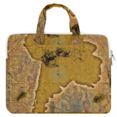 Vintage Map Of The World Continent Macbook Pro 13  Double Pocket Laptop Bag by Proyonanggan