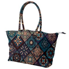 Flower Texture Background Colorful Pattern Canvas Shoulder Bag by Cemarart