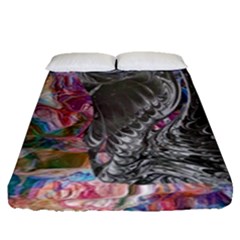 Wing On Abstract Delta Fitted Sheet (queen Size) by kaleidomarblingart