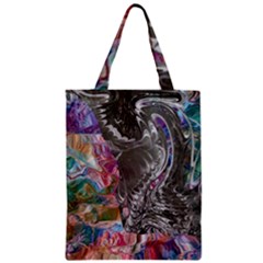 Wing On Abstract Delta Zipper Classic Tote Bag by kaleidomarblingart