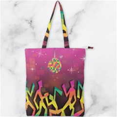 Dancing Colorful Disco Double Zip Up Tote Bag by Bajindul