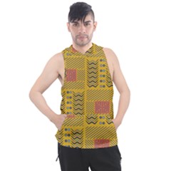 Digital Paper African Tribal Men s Sleeveless Hoodie by HermanTelo