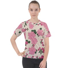 Floral Vintage Flowers Women s Sport Raglan T-shirt