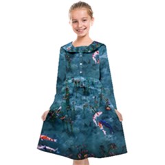 Fish Koi Carp Kids  Midi Sailor Dress by Cemarart