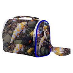 Koi Fish Clown Pool Stone Satchel Shoulder Bag by Cemarart