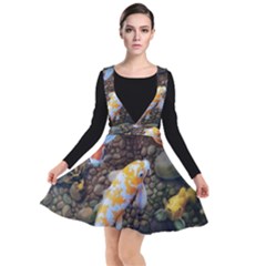 Koi Fish Clown Pool Stone Plunge Pinafore Dress by Cemarart