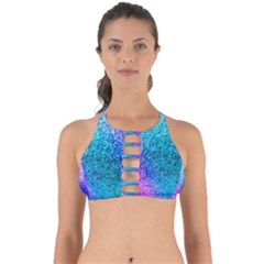 Rainbow Color Colorful Pattern Perfectly Cut Out Bikini Top by Grandong