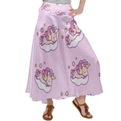 Unicorn Clouds Colorful Cute Pattern Sleepy Women s Satin Palazzo Pants by Grandong