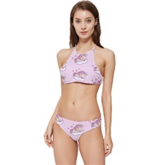 Unicorn Clouds Colorful Cute Pattern Sleepy Banded Triangle Bikini Set by Grandong