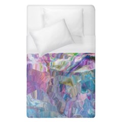 Fuchsia On Turquoise Flow Duvet Cover (single Size) by kaleidomarblingart