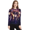 Tardis Regeneration Art Doctor Who Paint Purple Sci Fi Space Star Time Machine Women s Long Sleeve Rash Guard View1