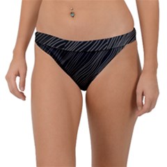 Abstract Art Black White Drawing Lines Unique Band Bikini Bottoms by Cemarart