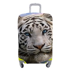 White Tiger Peacock Animal Fantasy Water Summer Luggage Cover (small) by Cemarart