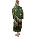 Sloth In Jungle Art Animal Fantasy Maxi Velvet Kimono View2