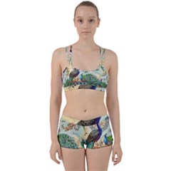 Royal Peacock Feather Art Fantasy Perfect Fit Gym Set by Cemarart