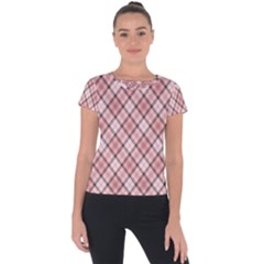 Pink Burberry, Abstract Short Sleeve Sports Top  by nateshop