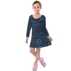 Background, Creed Kids  Long Sleeve Velvet Dress by nateshop