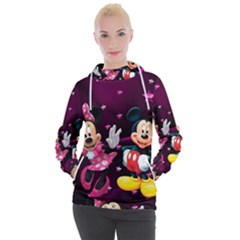 Cartoons, Disney, Mickey Mouse, Minnie Women s Hooded Pullover