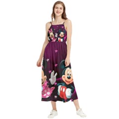 Cartoons, Disney, Mickey Mouse, Minnie Boho Sleeveless Summer Dress