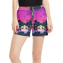 Mickey And Minnie, Mouse, Disney, Cartoon, Love Women s Runner Shorts