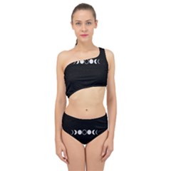 Moon Phases, Eclipse, Black Spliced Up Two Piece Swimsuit by nateshop