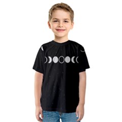 Moon Phases, Eclipse, Black Kids  Sport Mesh T-shirt