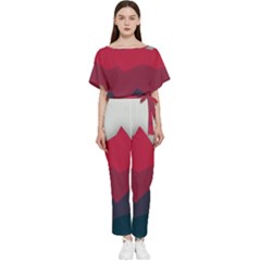 Minimalistic Colours, Minimal Colours, Pattern, Stoche Batwing Lightweight Chiffon Jumpsuit