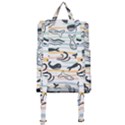 Seamless Vector Pattern With Little Cute Fish Cartoon Buckle Everyday Backpack View3