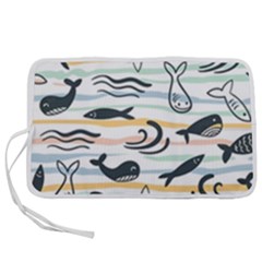 Seamless Vector Pattern With Little Cute Fish Cartoon Pen Storage Case (m) by Cemarart