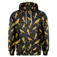 Background With Golden Birds Men s Overhead Hoodie