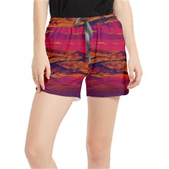 Time Wind Polishpattern Architecture Building City Cityscape Nature Pop-art Pop Surrealism  Retrowave Women s Runner Shorts by Cemarart