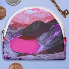 Late Night Feelings Aesthetic Clouds Color Manipulation Landscape Mountain Nature Surrealism Psicode Horseshoe Style Canvas Pouch by Cemarart