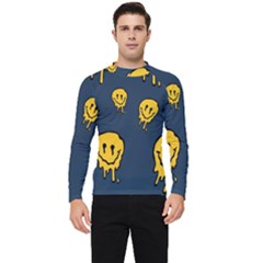 Aesthetic, Blue, Mr, Patterns, Yellow, Tumblr, Hello, Dark Men s Long Sleeve Rash Guard by nateshop