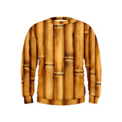 Brown Bamboo Texture  Kids  Sweatshirt by nateshop