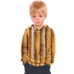 Brown Bamboo Texture  Kids  Overhead Hoodie by nateshop