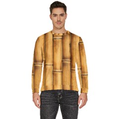 Brown Bamboo Texture  Men s Fleece Sweatshirt by nateshop