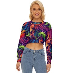 Colorful Floral Patterns, Abstract Floral Background Lightweight Long Sleeve Sweatshirt by nateshop