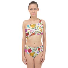 Colorful Flowers Pattern, Abstract Patterns, Floral Patterns Spliced Up Two Piece Swimsuit by nateshop