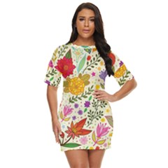 Colorful Flowers Pattern, Abstract Patterns, Floral Patterns Just Threw It On Dress