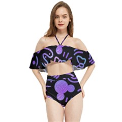 Multicolor Disney , Corazones, Mouse Halter Flowy Bikini Set  by nateshop