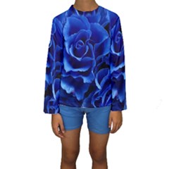 Roses Flowers Plant Romance Kids  Long Sleeve Swimwear