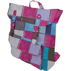 Tile, Colorful, Squares, Texture Buckle Up Backpack by nateshop