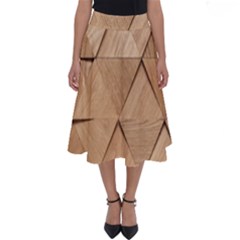 Wooden Triangles Texture, Wooden Wooden Perfect Length Midi Skirt by nateshop