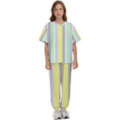 Stripes-2 Kids  T-shirt And Pants Sports Set by nateshop