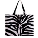 Zebra-black White Zipper Mini Tote Bag View2