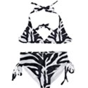 Zebra-black White Kids  Classic Bikini Set View1