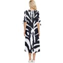 Zebra-black White Bow Sleeve Chiffon Midi Dress View4